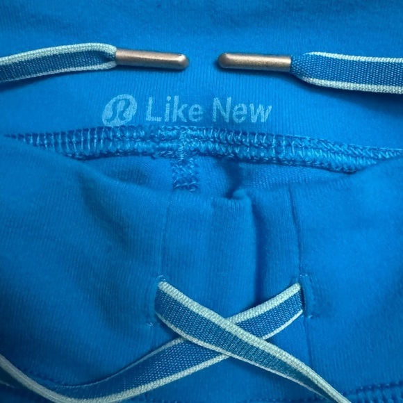 Lululemon Cropped Colour Block Blue Light Green Stretch Compression Leggings 2 - Picture 3 of 12